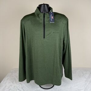 Vineyard Vines Sankaty Performance 1/4 Zip Pullover Cypress Green Men's 2XL New